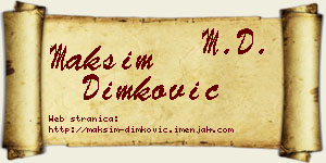Maksim Dimković vizit kartica